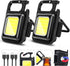 MAKDAK COB Rechargeable Keychain Flashlight 2Pack, High Lumen Super Bright LED Work