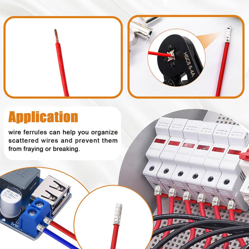 mankk 166 Pcs Wire Ferrules Kits: Silver Plated Copper Crimp Terminal Connector, 8 Sizes AWG