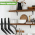 PHITUODA 24 Pack 8 6 Inch, Shelf Brackets x Heavy Duty Black Metal Floating Shelf Bracket, L Bracket Corner Brace