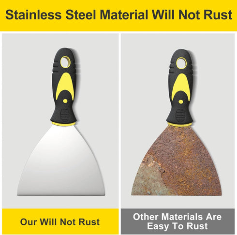 5Pcs Putty Knife Set, 1" 2" 3" 4" 5" Scraper Tool, No Rusting, Perfect for Repairing Drywall and Removing Wallpaper