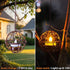 TWINKVILLA Decoration-4Pack Outdoor Solar Hanging Lanterns Waterproof, Globe Hanging Candle Holder with Flickering