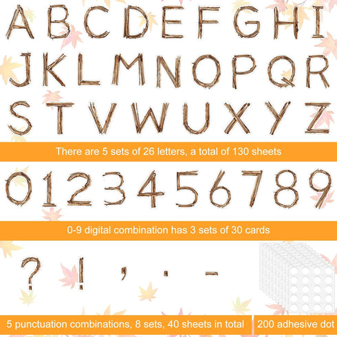Geyoga 200 Pcs Large 6'' Bulletin Board Letters, Font Letters and Punctuation Cutouts Combo Set for Display