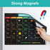 MaxGear Monthly Black Magnetic Calendar for Refrigerator, 16" X 12" Fridge Calendar Chalkboard, Magnetic Dry Erase Calendar White Board Planning Board for Fridge with 7 Fine Point Markers,1 Eraser by MaxGear