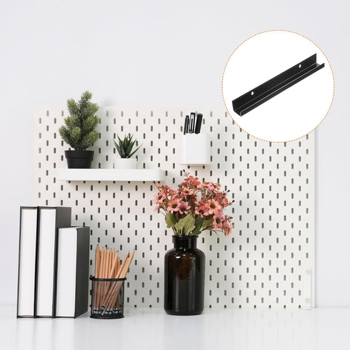 MECCANIXITY 6 Pack Acrylic Shelves, 4 Inch Floating Shelves for Wall Storage in Bathroom, Bedroom, Living Room