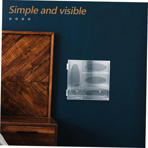 Acrylic Wall-Mounted Glove Dispenser - Versatile Storage Solution for Home and Lab