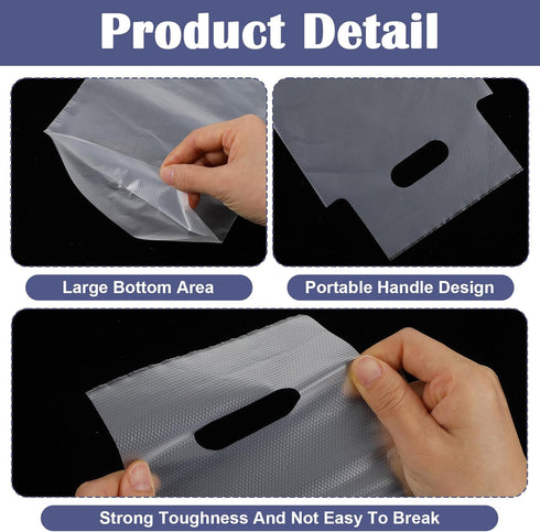 Caeuiciw 1000 6.2 11.6 Inch PCS Clear Cup Carrier for Delivery, Plastic Bag with Handle Single Cup Bag Holder Carrier