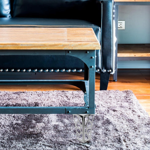 10cm 4pcs Zerodeko Metal Furniture Legs Chrome Hollow Pattern Cabinet Table Sofa Couch Support Feet Replacement