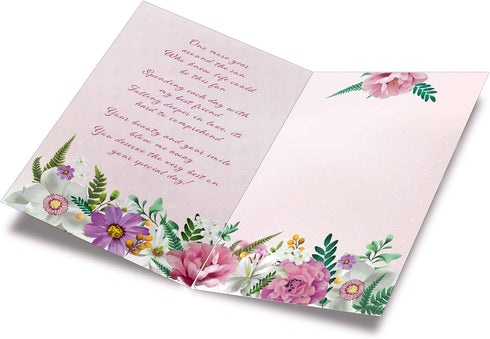 Prime Greetings Birthday Card for Wife, The Love of My Life, Eco-Friendly, Thick Card Stock with Premium Envelope 5in x
