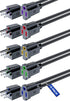 Maximm 6 Inch Black Heavy Duty Short Extension Cord, 3 Prong Indoor Small Extension Cord 0.5ft 16AWG (5 Pack, Black