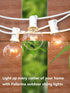 25FT G40 27 Bulbs(2 Commercial 5 Bulbs E12 Outdoor String Lights with Globe Clear Spare) Patio String Lights Outdoor