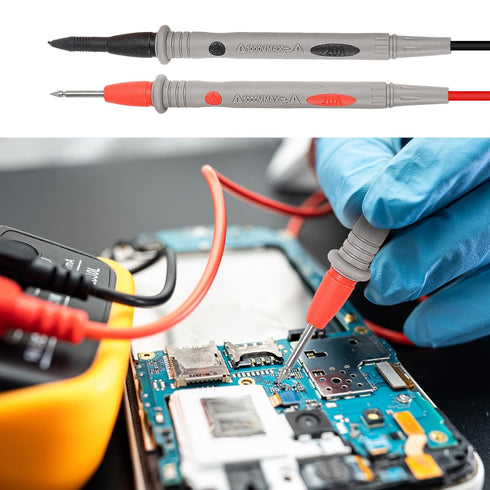 Multimeter Automotive Test Leads Kit, Professional Testing Cable with Crocodile Clip, Hook, and Probe