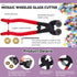 Swpeet 10Pcs Grozer Glass Cutter Tools Kit, Mosaic Wheeled Glass Tile Nippers, Glass Running Pliers, Breaker Pliers