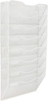 EasyPAG Office 8 Pocket Wall File Folder Holder, Hanging Organizer for Magazine Document Paper Rack, White.