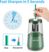 JARLINK Electric Pencil Sharpener, Heavy-Duty Helical Blade to Fast Sharpen, Auto Stop for No.2/Colored Pencils(6-8mm), USB/Battery Operated in School Classroom/Office/Home (Green) by JARLINK