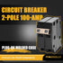 New Upgrade 2100 2-Pole 100-Amp Circuit Breaker, 3/4-Inch Plug-On Molded Case Circuit Breaker, Thermal Magnetic Protection, 100 Amp 10 KAIC, 120/240V