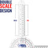 ASA TECHMED Goniometer Set, 3 Pcs, 12, 8, 6 Inch Medical Spinal Angle Protractor