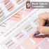 Hudinsun 75 Pink Bible Tabs for Women and Men Study Bible(Gold Foil Stamped Lettering), Tabs, Laminated Bible Index