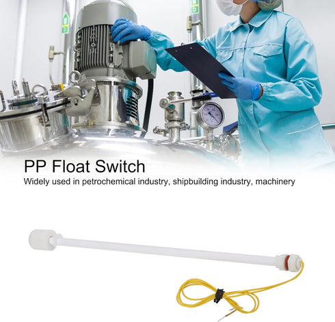 Liquid Level Controller Accessory, PP Float Switch 100mO Contact Resistance for Control, Simple Installation (300mm)