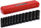 CASOMAN 1/2-Inch Drive Deep Impact Socket Set, 13 Pieces Set, 7/16"-1-1/4", CR-MO,
