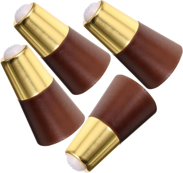 LIFKOME 4pcs Replacement Furniture Legs Sofa Cabinet Legs Solid Wood Walnut Color 8cm
