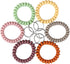BIHRTC 6Pcs Wrist Coil Keychain, Spiral Bracelet Wristband, Stretchable Key Holder for Easy Access