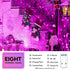 Taoushuleng 66FT 200LED 8 String Lights, Purple Halloween Lighting with Modes, Indoor Outdoor Decorative Fairy Light