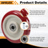1Pc 3.5 Inch 3.5" 1.26" 3/8" Push Cart Wheels, x PU Caster Wheels Bearings Repair Kits with Axle, Heavy Duty