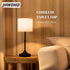 5200mAh Dimming 2700K Cordless Touch Table Lamp for Bedroom, Rechargeable Battery Operated Nightstand Light with Fabric