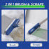 BOOMJOY Grout Brush with Long Handle - Hard Bristle Tile Floor Cleaner for Shower, Kitchen, Bathroom