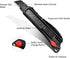 HAUTMEC 18mm Utility Knife Box Cutter, Safety Quick Change Button, Snap off Black SK2 Ultra Sharp Blade