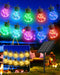 FREECUBE Solar String Lights Outdoor Waterproof,50FT 25LEDs Warm White & Multicolor Hanging