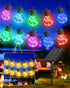 FREECUBE Solar String Lights Outdoor Waterproof,50FT 25LEDs Warm White & Multicolor Hanging