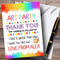 The Card Zoo Paint Strokes Art Party Party Thank You Cards