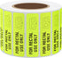 Hybsk Rectal Use Only Stickers, 1.5" x 0.375" Fluorescent Yellow with Permanent Adhesive, 500 Labels Per Roll