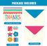 Jotique 48 Sets 4" 5.5" Thank You Cards with Envelopes and Stickers, Blank Inside Bright Design, x Bulk Appreciation