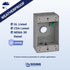 SIGMA ENGINEERED SOLUTIONS 14253-5 Metal Electrical Outlet Box, Weatherproof, Gray, 1 Gang Box with 5 Holes