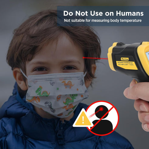 Infrared Thermometer Laser Temperature Gun, -58? to 1112?, Adjustable Emissivity, Digital IR Thermometer for Cooking
