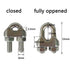 12Pcs M6 1/4 Inches Stainless Steel Wire Rope Cable Clip Clamp