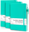 feela 3 Pack Notebooks Journals, Hardcover Classic Ruled Lined Journals with Pen Holder, A5 Aqua