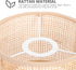 Rattan Woven Lamp Shade Rattan Basket Chandelier Lamp Shade Clip- On Vintage Table Light Cover Floor Lamp Replacement