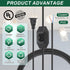 8 1 Set PATIKIL Feet Lamp Cord with Plug, UL List Lamp Power Cord with Full Range Rotary Lamp Switch Stripped Ends