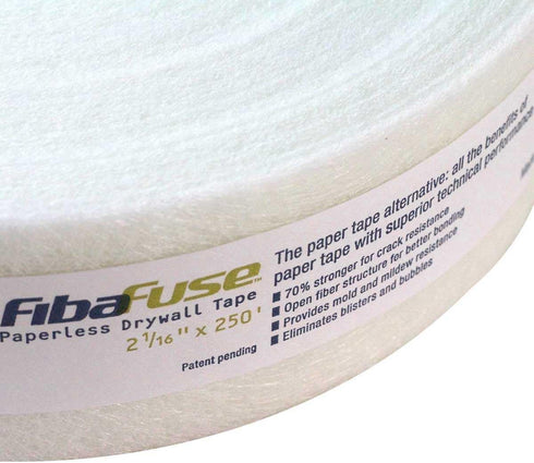 FibaFuse Paperless Drywall Tape, 2-1/16-Inch x 250-Feet, White FDW8201-U