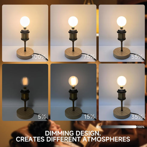 G16.5/Type E12 Dimmable Bulb, 4W 3000K 6-Pack G LED Filament Warm White Frosted Glass, Ideal for Chandeliers, Pendant