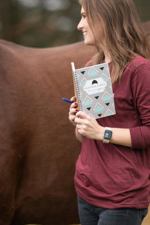 Horseback Riding Journal - Track Lessons, Goals & Progress | Equestrian Training Logbook for Girls, 100 Pages