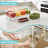 Seeshu Condiment Server Clear Acrylic Condiment Caddy with Ice Chamber, Removable Food Containers & Lids