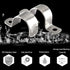 4 Inch Pipe Strap, 304 Stainless Steel Heavy Duty Strap Clamp for Tube Pipe or Wire Cord Installation (5pcs)