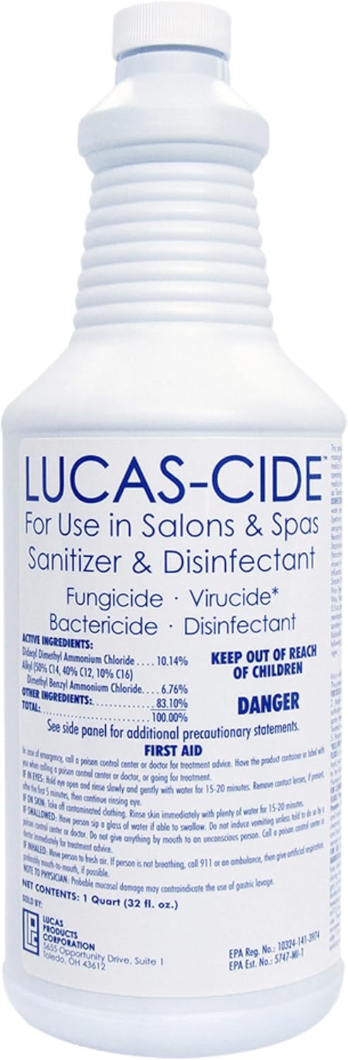 Salon and Spa Disinfectant, Hospital Grade, Blue, 32 Ounce