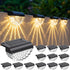 Greluna Solar Fence Lights Outdoor, 12 Pack Waterproof Deck Lights, Auto Dusk