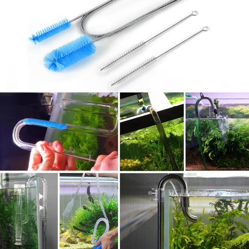 Flexible Long Drain Brush, 67 inch Stainless Steel, Double Elastic Ended Nylon Cleaner Hose Tube Pipe Brush, 2 Pcs of 8