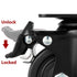 Finnhomy 3 Inch Caster Wheels Set of 4, Heavy Duty Low Profile Plate Swivel Casters with Brake, Black
